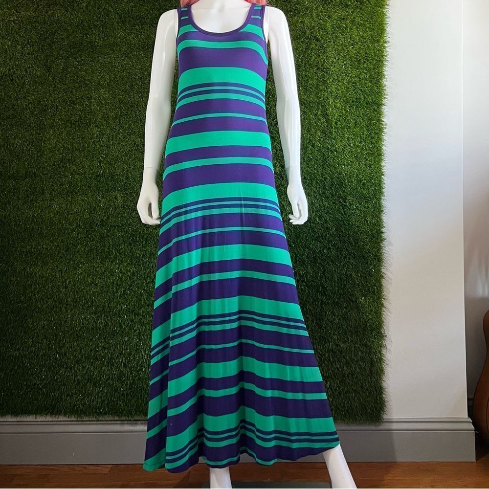 Calvin Klein Striped Knit Maxi Dress - Picture 1 of 5